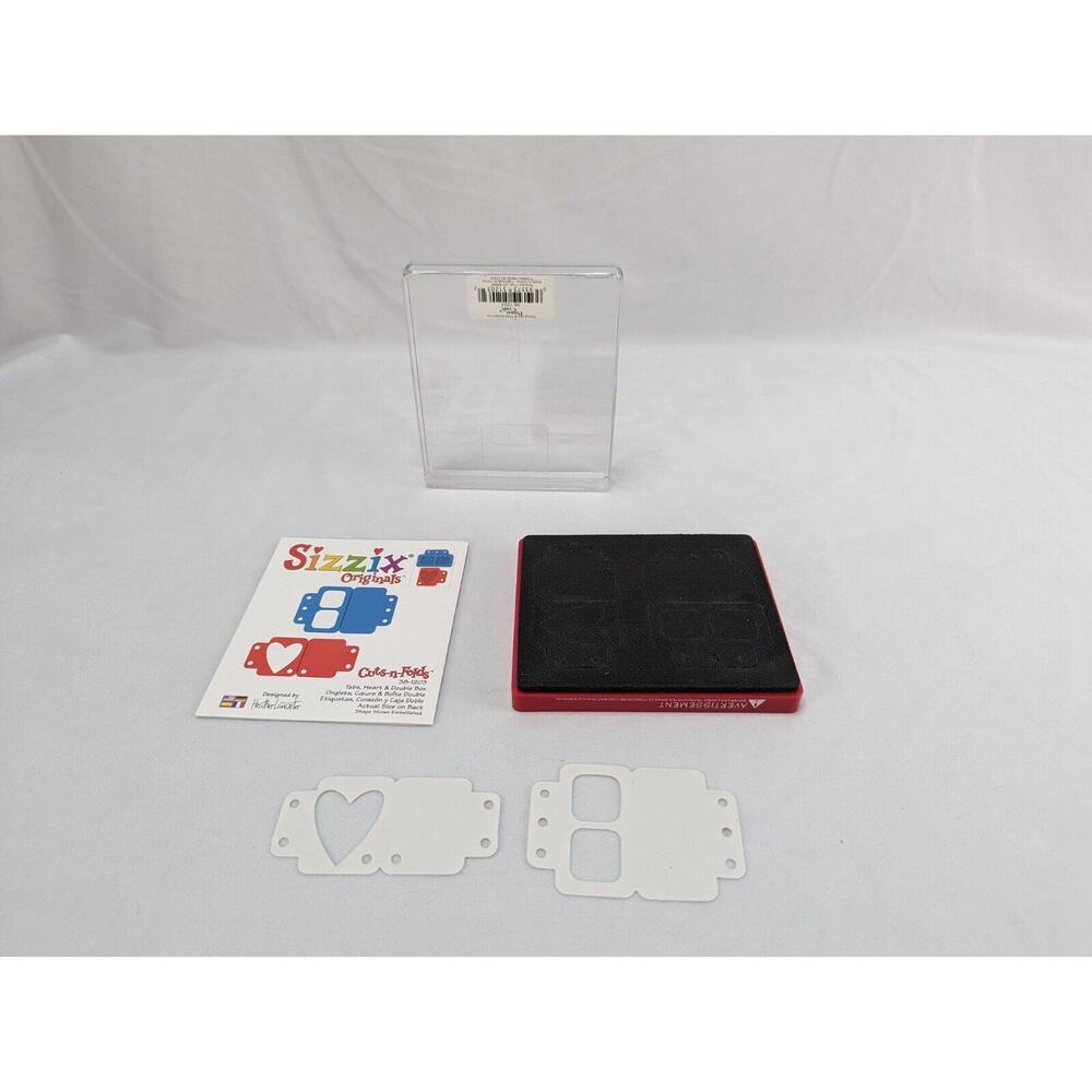 Sizzix 38-1203 Tabs Heart‎ And Double Box Scrapbooking Die Cut Cuts